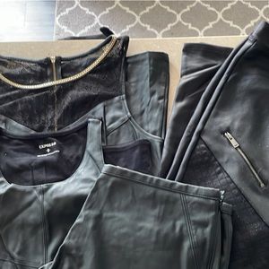 Express vegan leather 2 outfits size 8 & medium